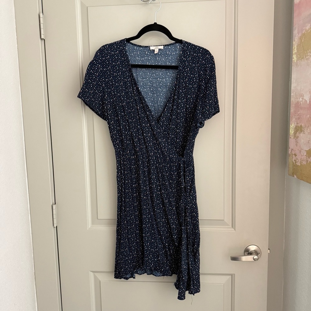 Como Vintage Navy Blue Speckled Mini Dress